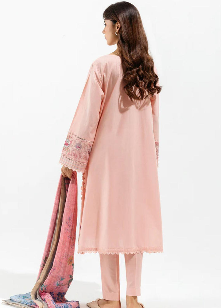 Beechtree Embroidered Lawn Suits Unstitched 2 Piece BT23US BT3S23U71 Heather Peach - Summer Collection