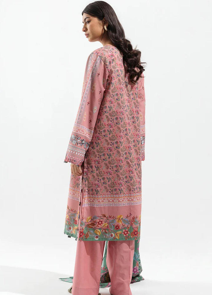Beechtree Embroidered Lawn Suits Unstitched 3 Piece BT23US BT5S23U43 Mystic Rouge - Summer Collection