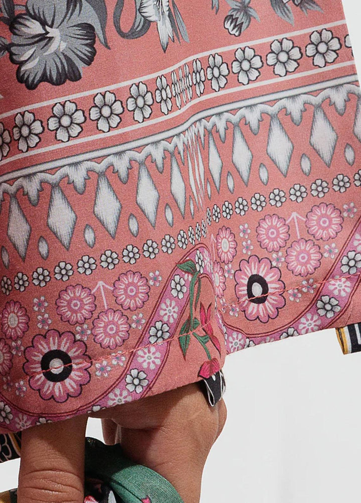 Beechtree Embroidered Lawn Suits Unstitched 3 Piece BT23US BT5S23U43 Mystic Rouge - Summer Collection