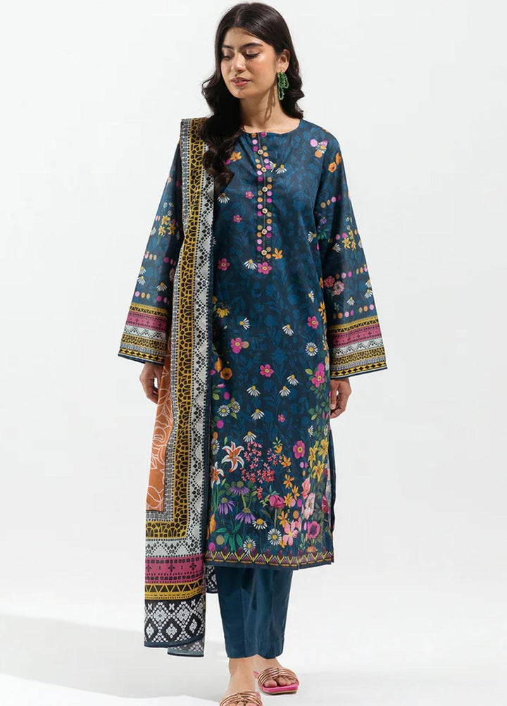 Beechtree Embroidered Lawn Suits Unstitched 3 Piece BT23US BT5S23U44 Vivid Orchid - Summer Collection