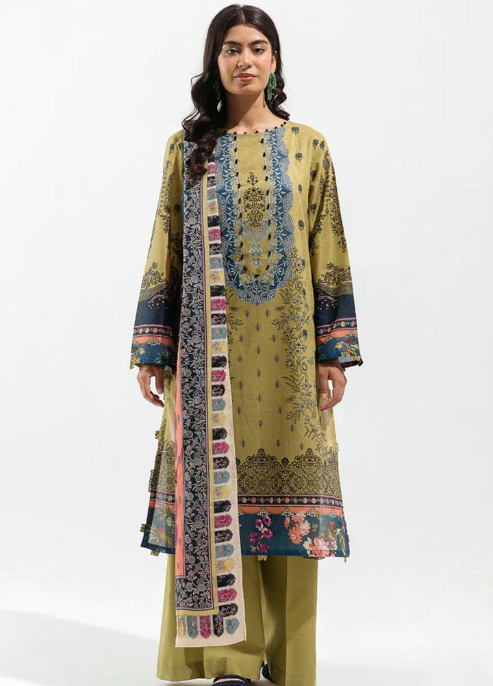 Beechtree Embroidered Lawn Suits Unstitched 3 Piece BT23US BT5S23U45 Moss Knight - Summer Collection