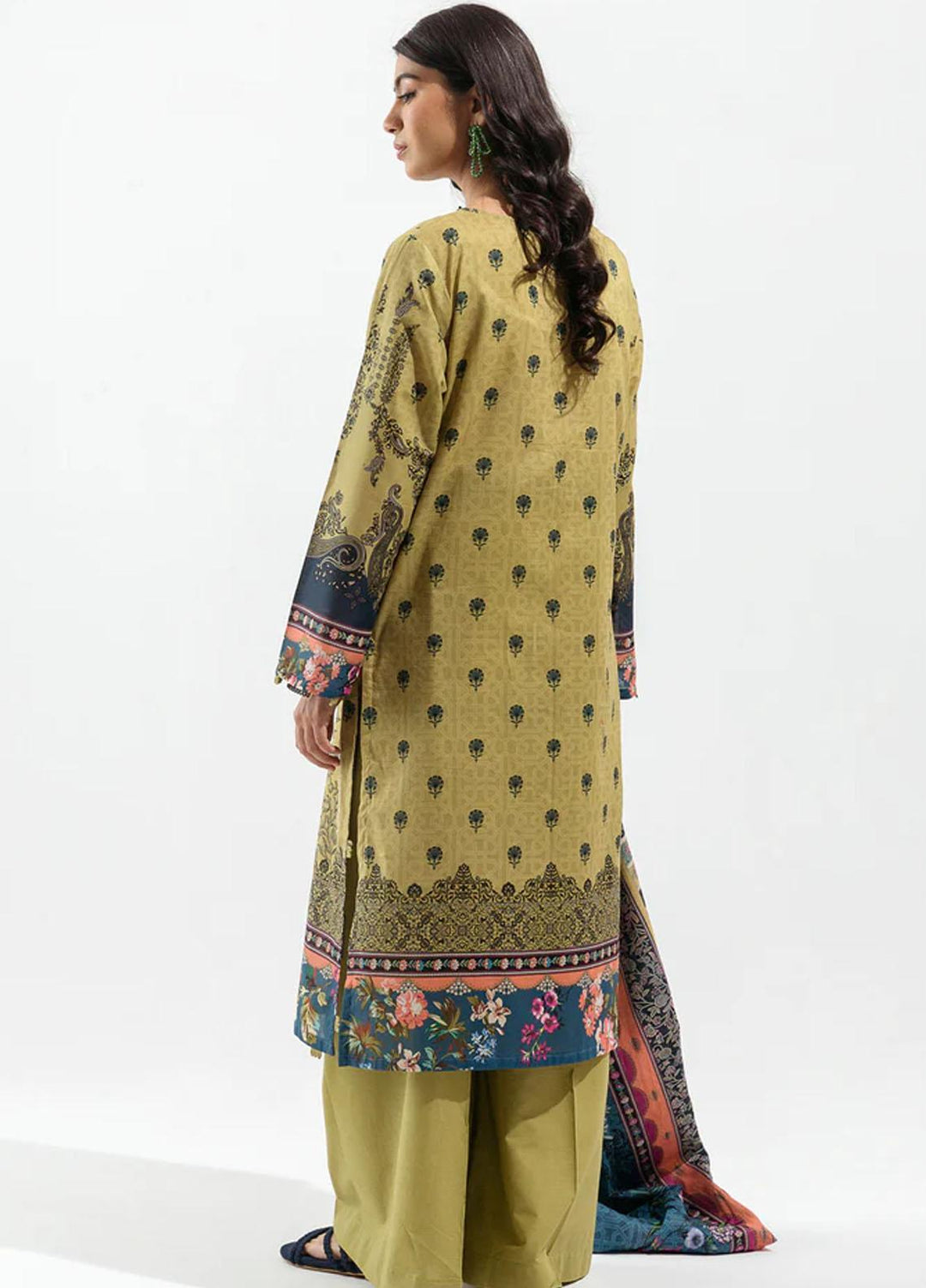 Beechtree Embroidered Lawn Suits Unstitched 3 Piece BT23US BT5S23U45 Moss Knight - Summer Collection