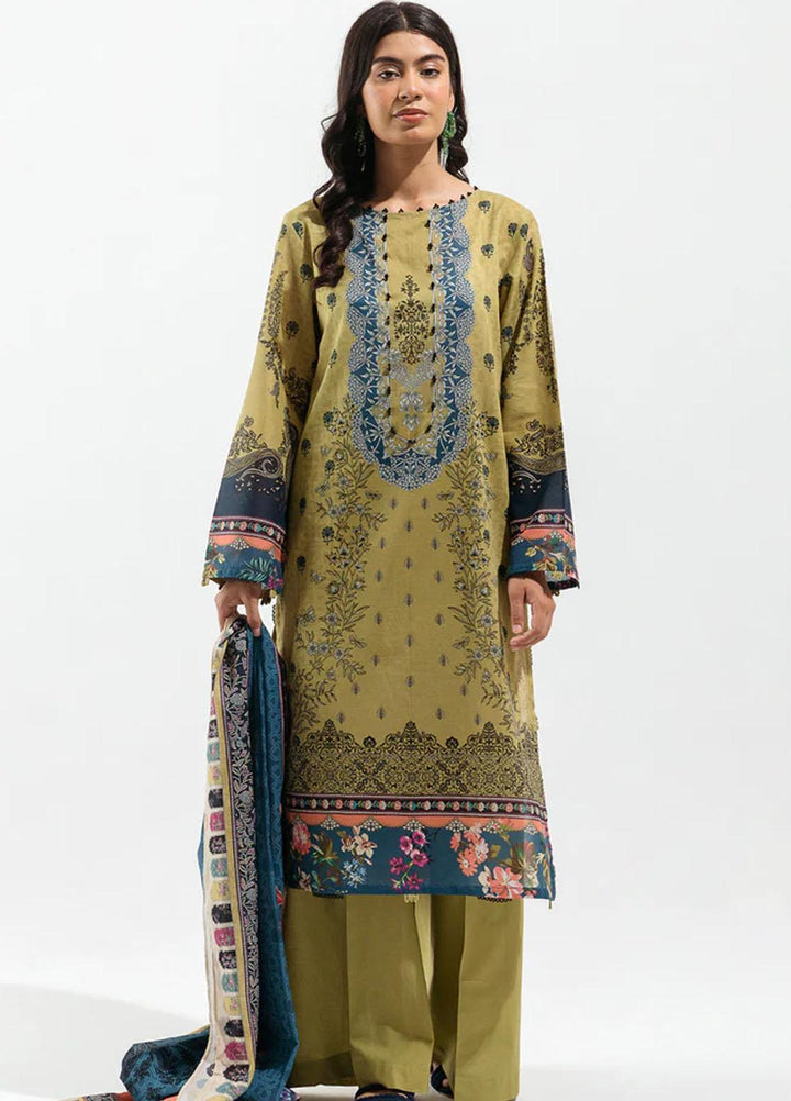 Beechtree Embroidered Lawn Suits Unstitched 3 Piece BT23US BT5S23U45 Moss Knight - Summer Collection