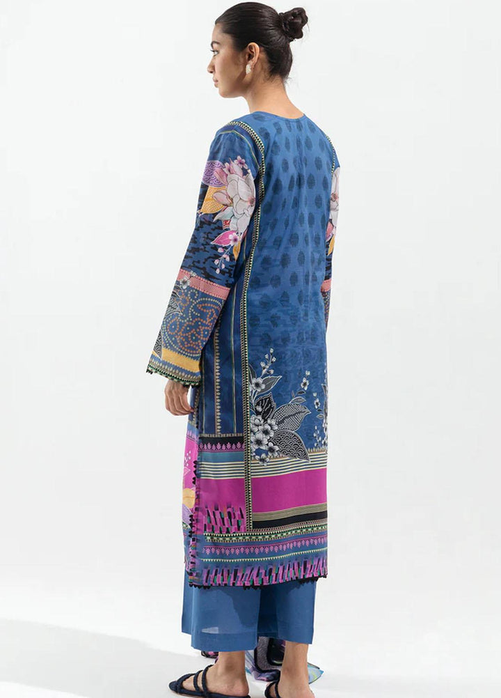 Beechtree Embroidered Lawn Suits Unstitched 3 Piece BT23US BT5S23U105 Midnight Orchid - Summer Collection