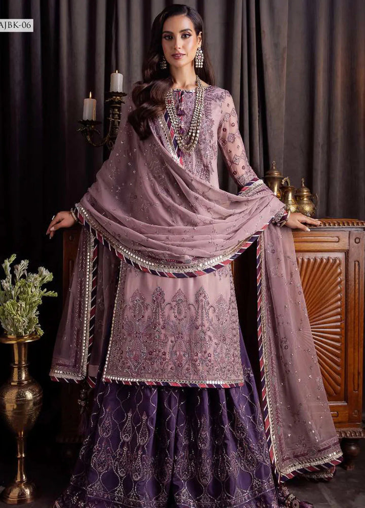 Bekhudi By Asim Jofa Embroidered Chiffon Unstitched Suit 3 Piece AJ23B AJBK-06 - Luxury Collection