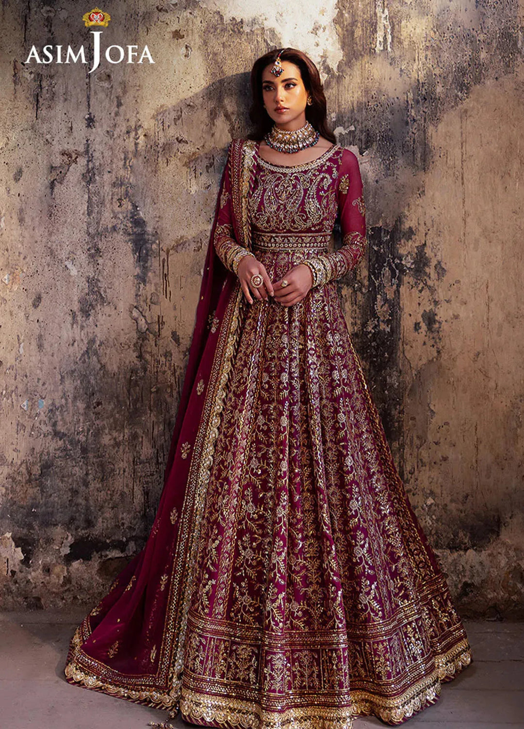 Bekhudi by Asim Jofa Embroidered Suit Unstitched 3 Piece AJKB-05 - Luxury Collection