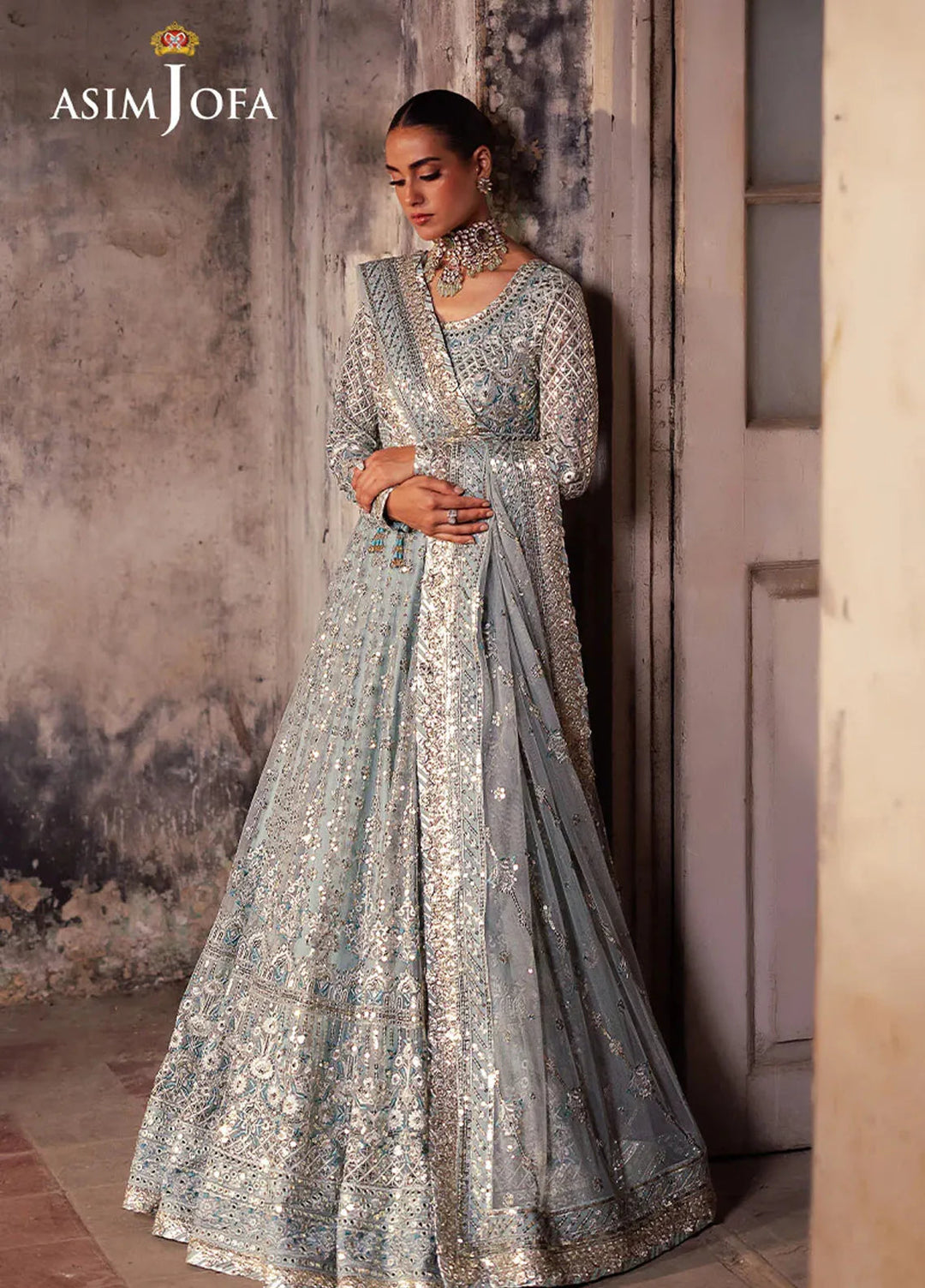 Bekhudi by Asim Jofa Embroidered Suit Unstitched 3 Piece AJKB-07 - Luxury Collection