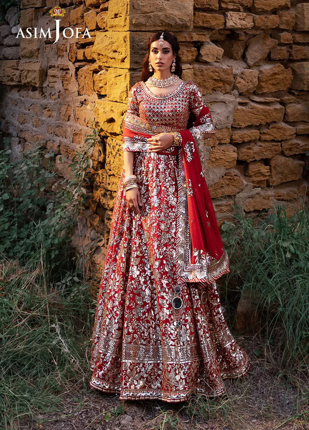 Bekhudi by Asim Jofa Embroidered Suit Unstitched 3 Piece AJKB-11 - Luxury Collection