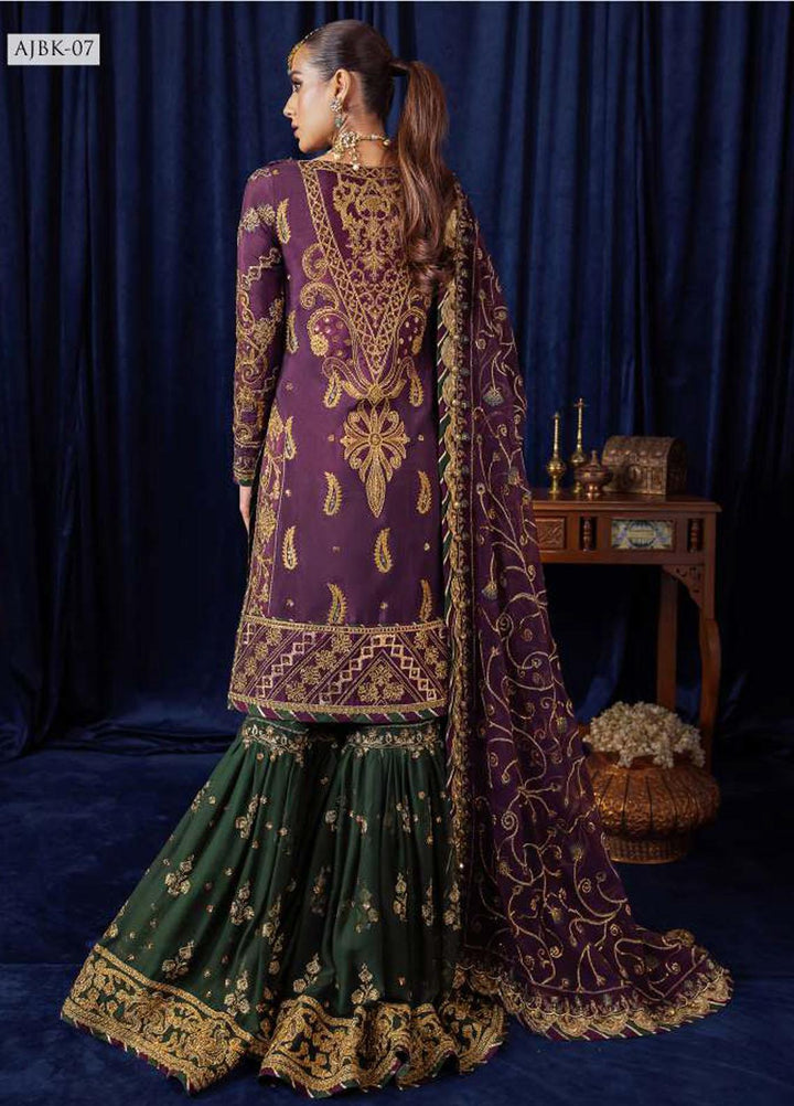 Bekhudi By Asim Jofa Embroidered Raw Silk Suits Unstitched 3 Piece AJ23B AJBK-07 - Luxury Collection
