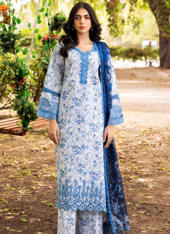 Bella By Fiona Embroidered Chikankari Suit Unstitched 3 Piece FO24B Margherita - Summer Collection