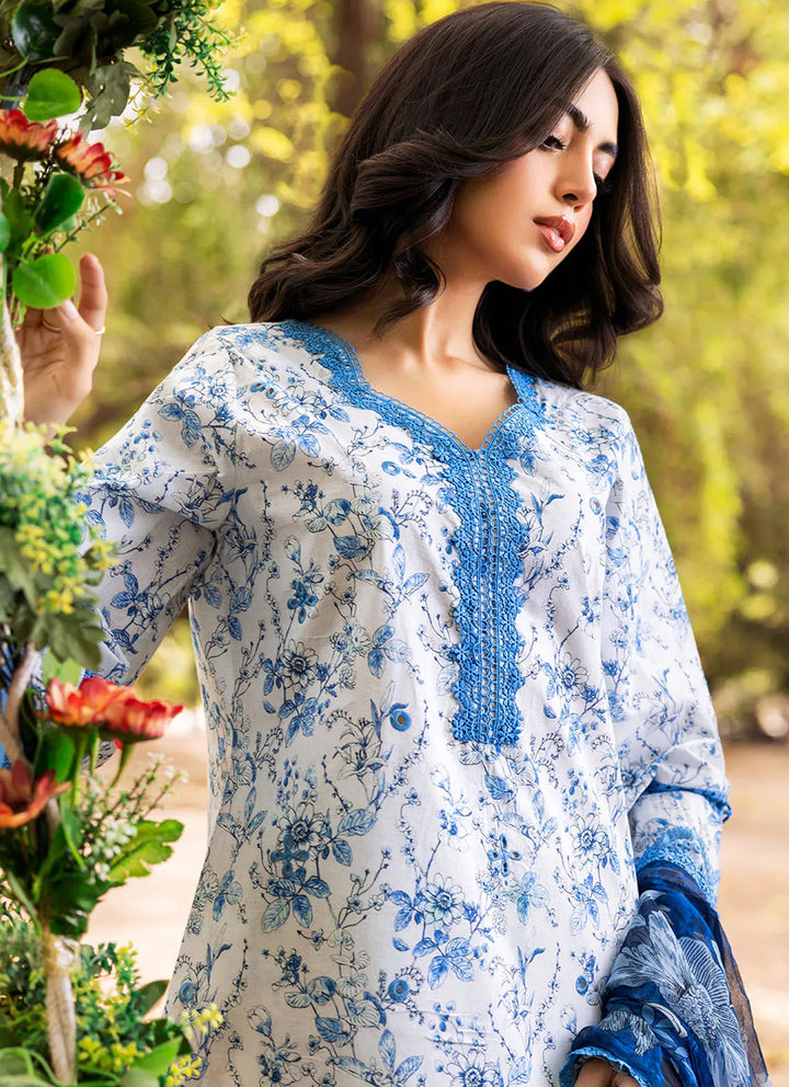 Bella By Fiona Embroidered Chikankari Suit Unstitched 3 Piece FO24B Margherita - Summer Collection