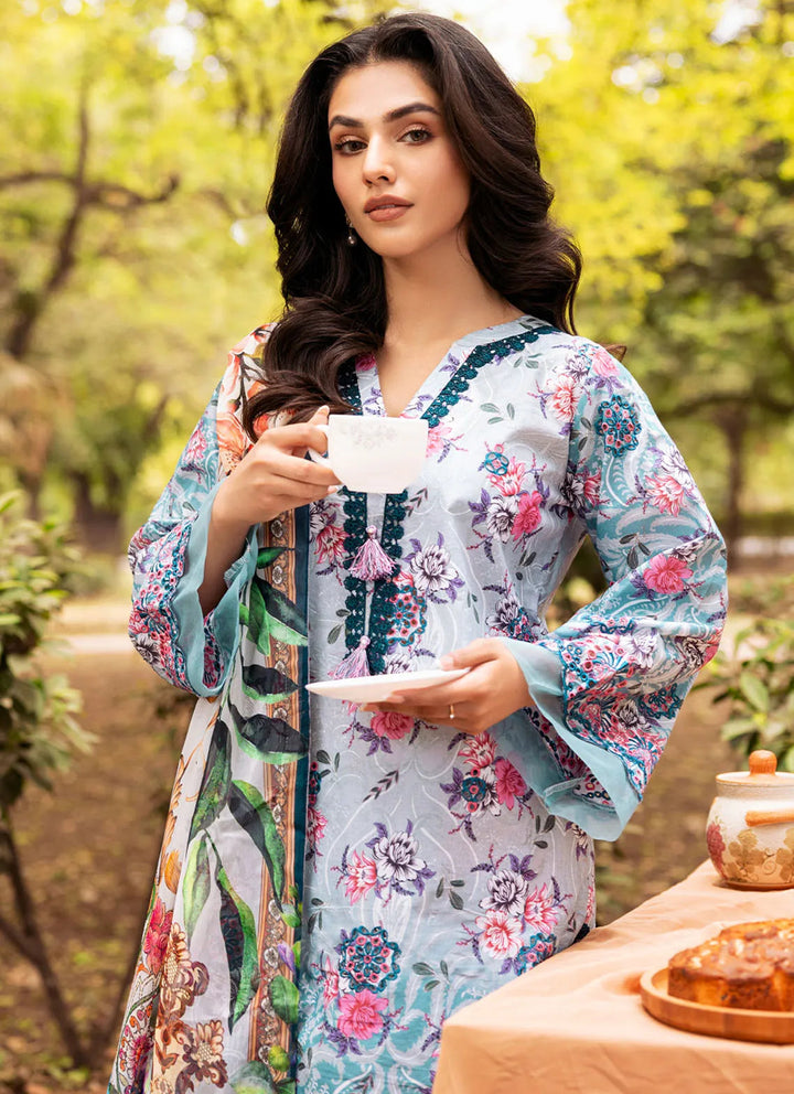 Bella By Fiona Embroidered Chikankari Suit Unstitched 3 Piece FO24B Narciso - Summer Collection
