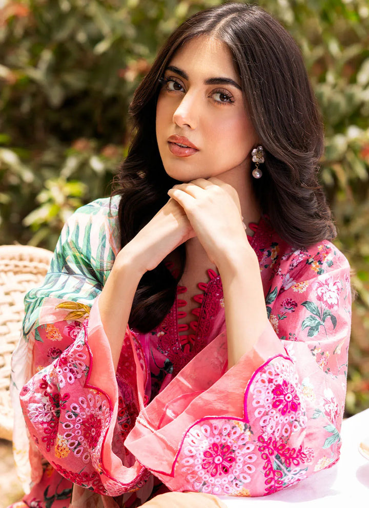 Bella By Fiona Embroidered Chikankari Suit Unstitched 3 Piece FO24B Peonia - Summer Collection