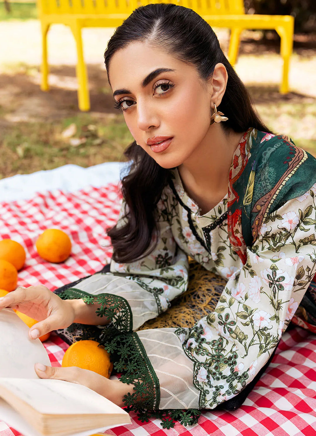 Bella By Fiona Embroidered Chikankari Suit Unstitched 3 Piece FO24B Tulipano - Summer Collection