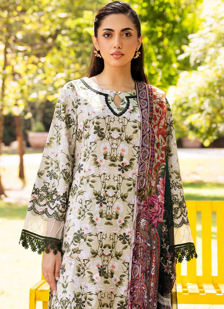 Bella By Fiona Embroidered Chikankari Suit Unstitched 3 Piece FO24B Tulipano - Summer Collection
