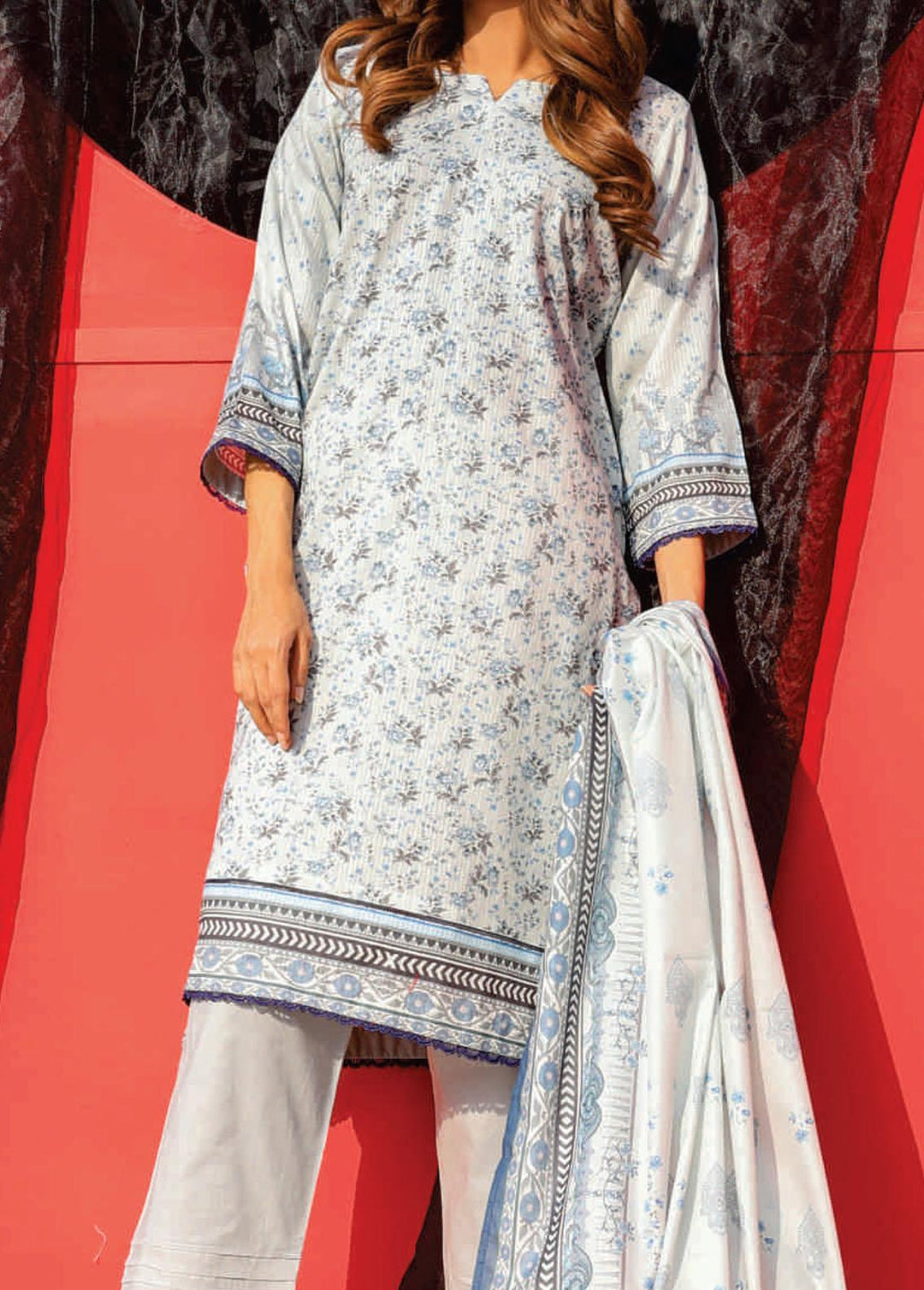 Bella By Rashid Textiles Printed Lawn Suits Unstitched 3 Piece RD22B D-6759 - Summer Collection