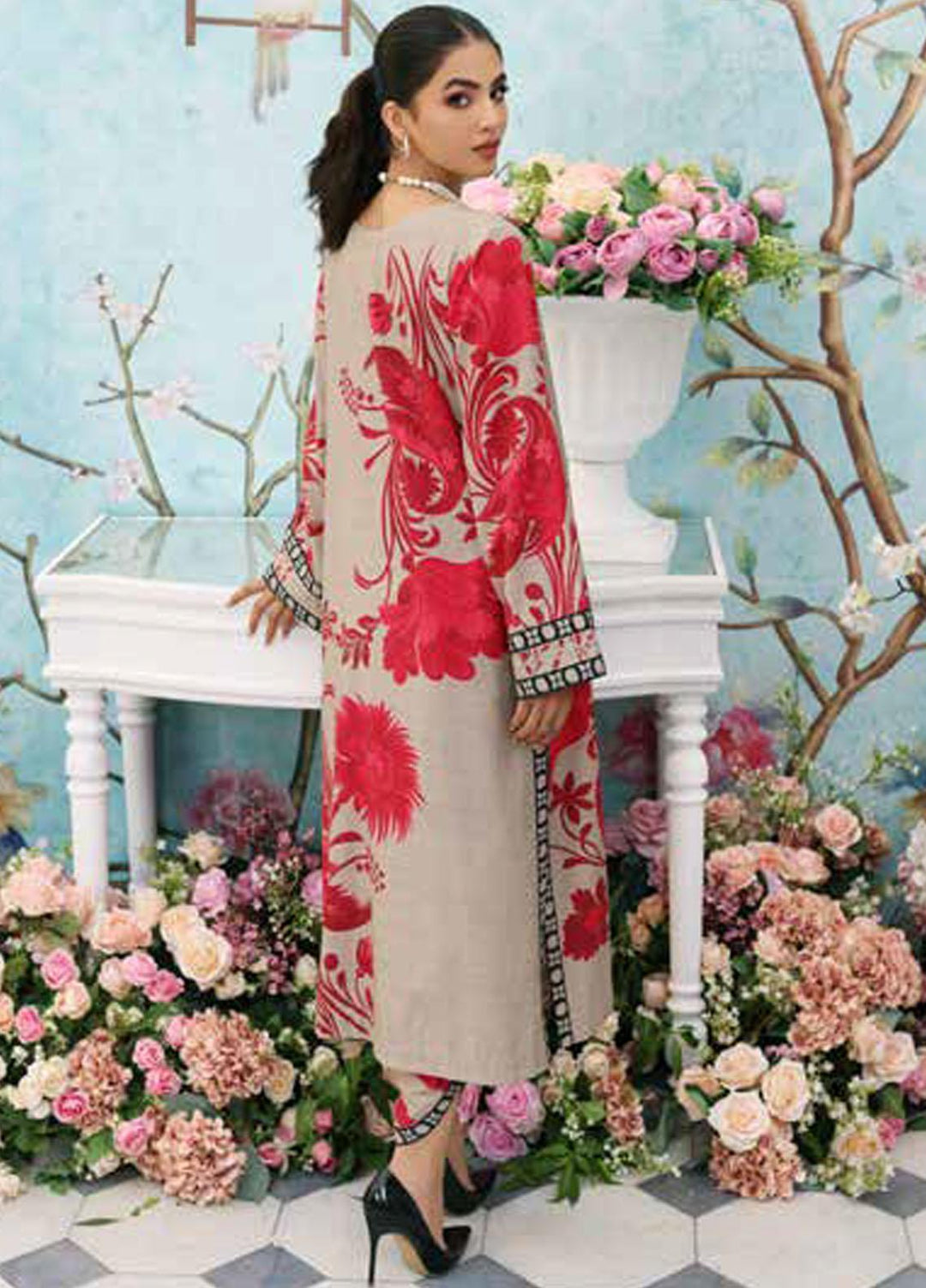 Belle By Charizma Embroidered Khaddar Suits Unstitched 2 Piece CRZ23-K2 BLW3-04 - Winter Collection