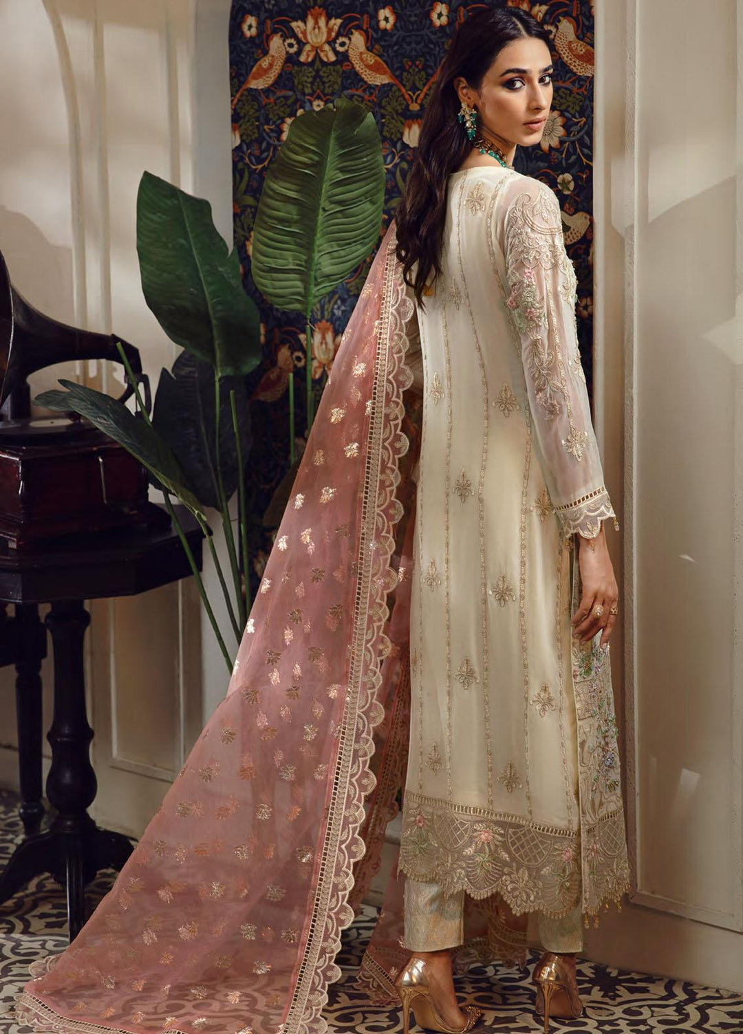 Belle Robe by Emaan Adeel Embroidered Chiffon Suits Unstitched 3 Piece EA21BR BL-01 - Luxury Collection