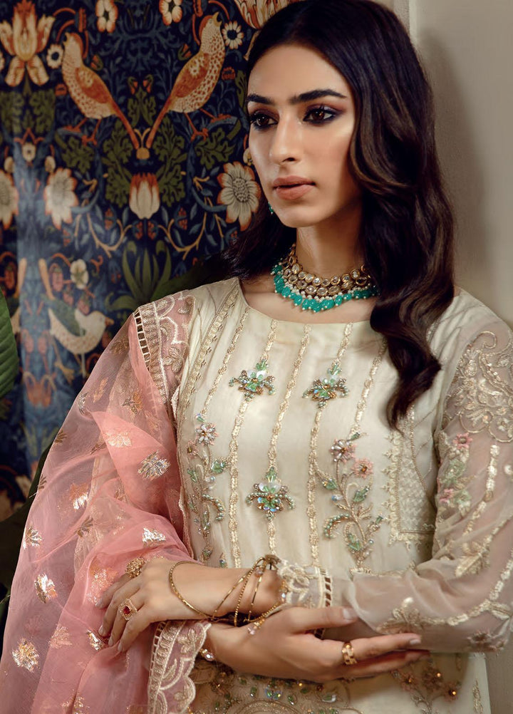Belle Robe by Emaan Adeel Embroidered Chiffon Suits Unstitched 3 Piece EA21BR BL-01 - Luxury Collection