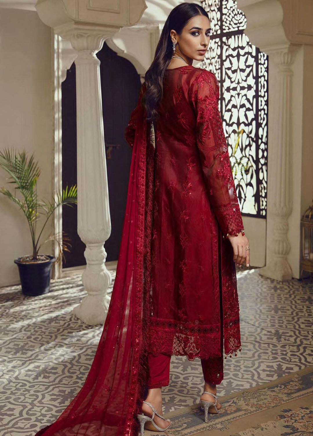 Belle Robe by Emaan Adeel Embroidered Organza Suits Unstitched 3 Piece EA21BR BL-02 - Luxury Collection