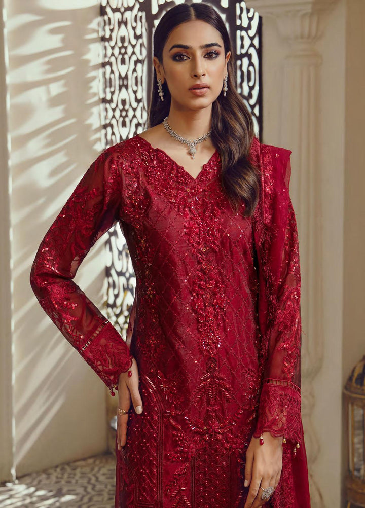 Belle Robe by Emaan Adeel Embroidered Organza Suits Unstitched 3 Piece EA21BR BL-02 - Luxury Collection