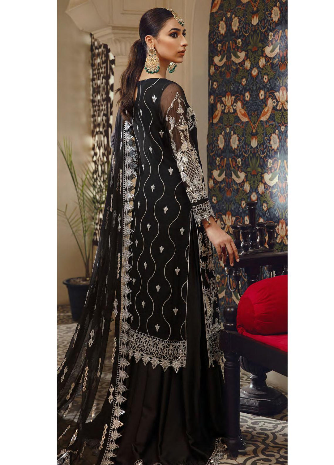 Belle Robe by Emaan Adeel Embroidered Organza Suits Unstitched 3 Piece EA21BR BL-04 - Luxury Collection