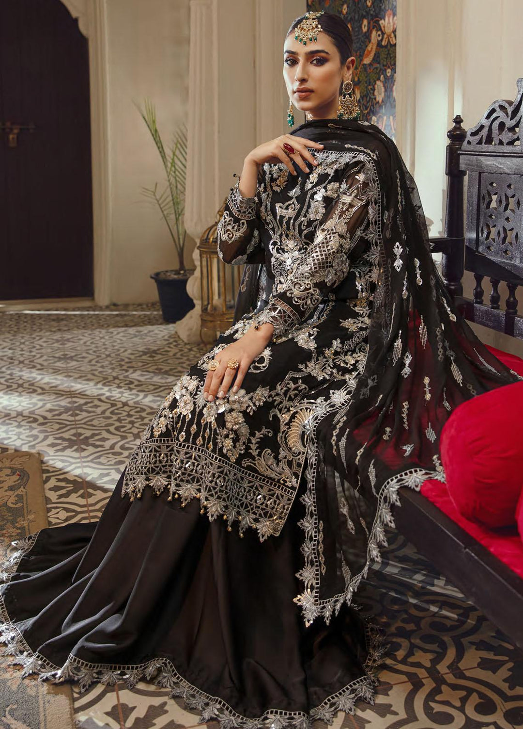 Belle Robe by Emaan Adeel Embroidered Organza Suits Unstitched 3 Piece EA21BR BL-04 - Luxury Collection