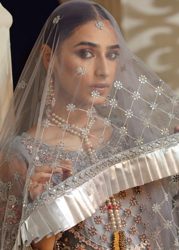 Belle Robe by Emaan Adeel Embroidered Net Suits Unstitched 3 Piece EA21BR BL-06 - Luxury Collection