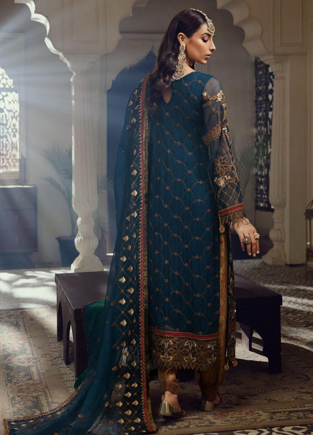 Belle Robe by Emaan Adeel Embroidered Chiffon Suits Unstitched 3 Piece EA21BR BL-07 - Luxury Collection