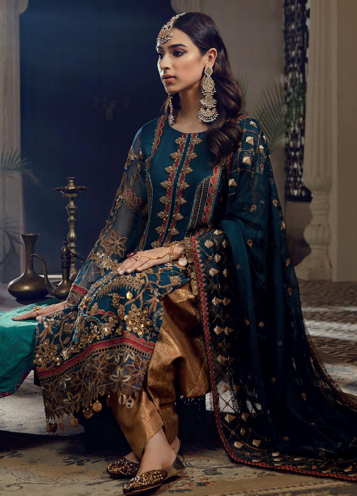 Belle Robe by Emaan Adeel Embroidered Chiffon Suits Unstitched 3 Piece EA21BR BL-07 - Luxury Collection