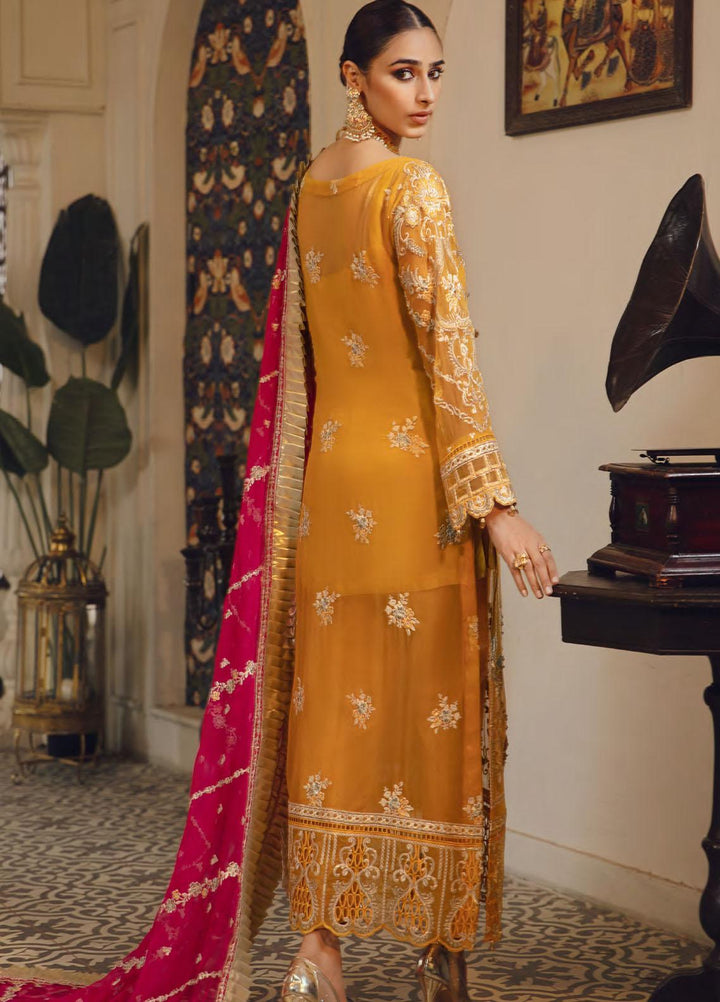 Belle Robe by Emaan Adeel Embroidered Chiffon Suits Unstitched 3 Piece EA21BR BL-09 - Luxury Collection