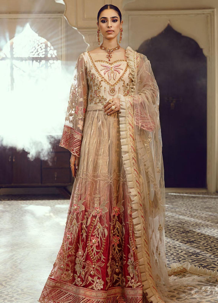 Belle Robe by Emaan Adeel Embroidered Net Suits Unstitched 3 Piece EA21BR BL-10 - Luxury Collection