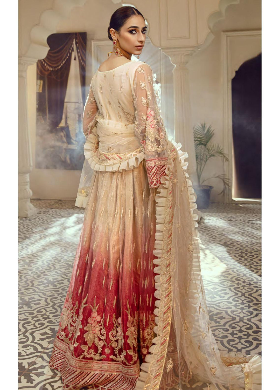 Belle Robe by Emaan Adeel Embroidered Net Suits Unstitched 3 Piece EA21BR BL-10 - Luxury Collection