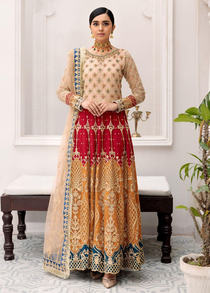 Belle Robe by Emaan Adeel Embroidered Net Suits Unstitched 3 Piece EA22-BR3 301 - Luxury Collection