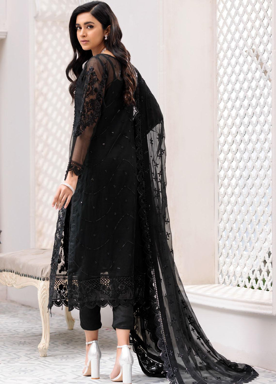 Belle Robe by Emaan Adeel Embroidered Organza Suits Unstitched 3 Piece EA22-BR3 302 - Luxury Collection