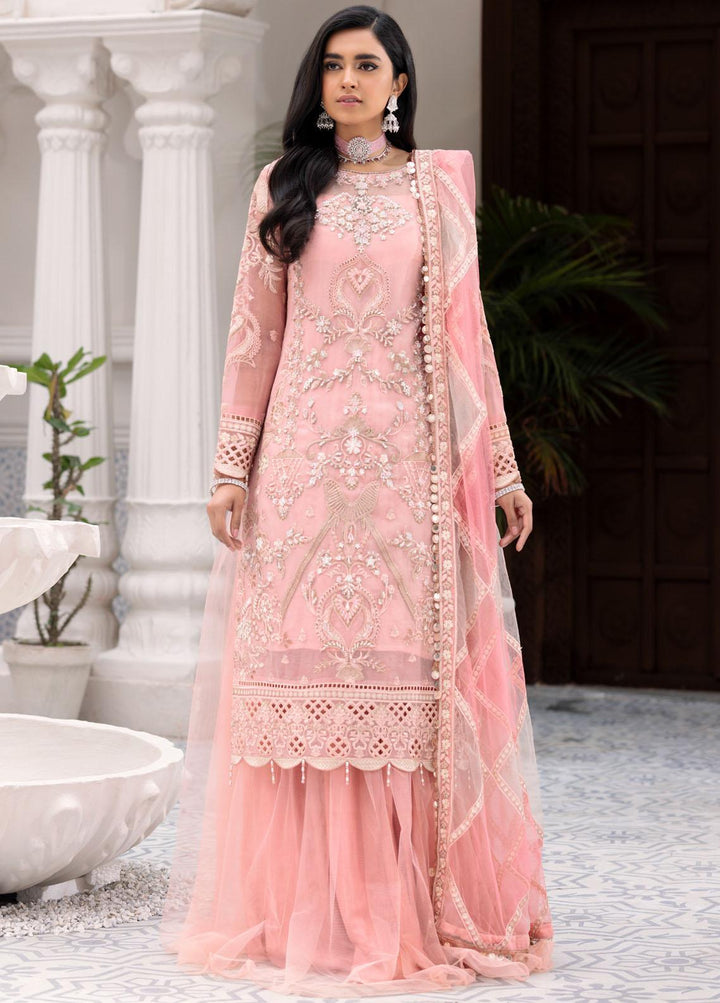 Belle Robe by Emaan Adeel Embroidered Organza Suits Unstitched 3 Piece EA22-BR3 303 - Luxury Collection