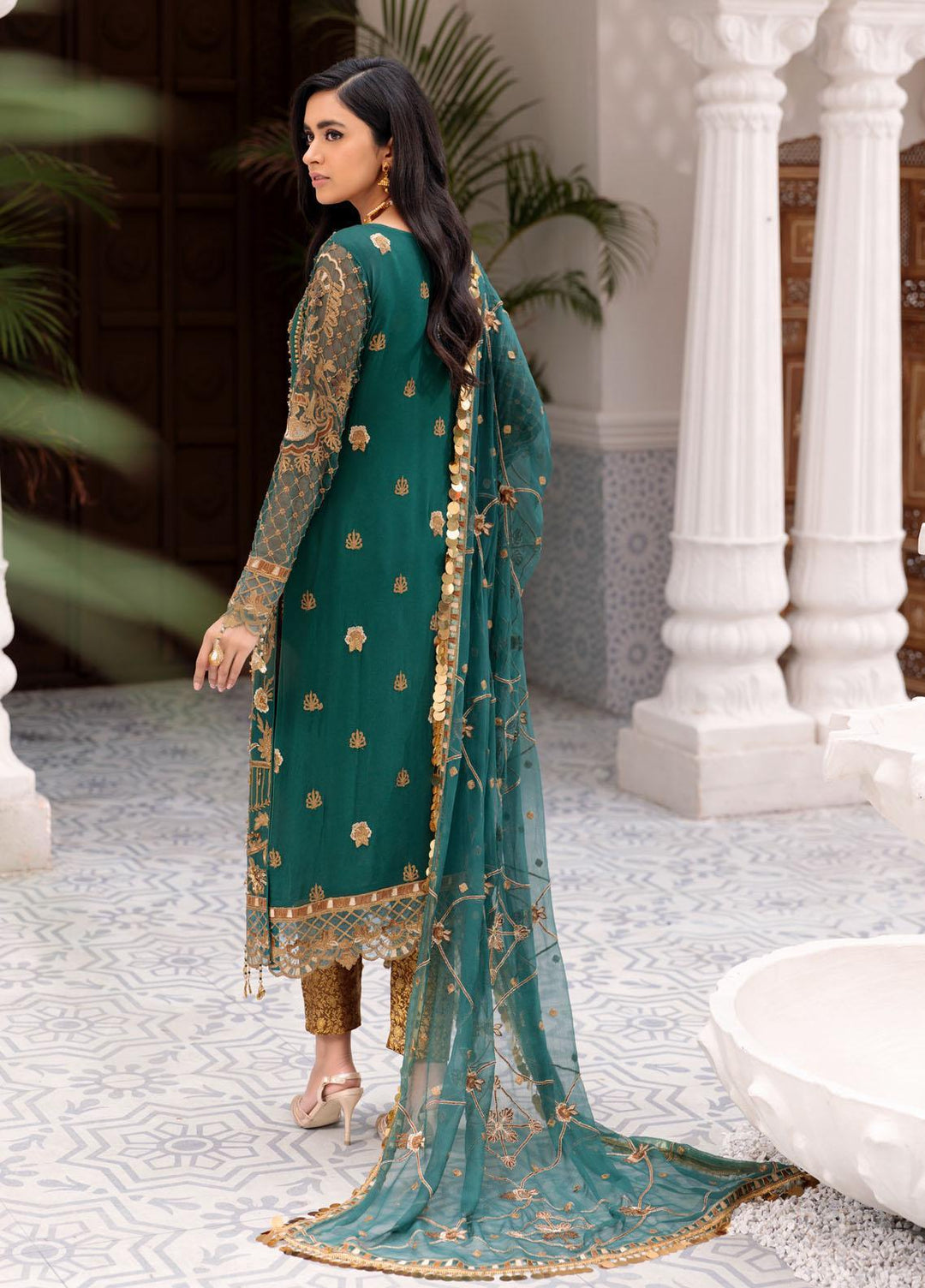 Belle Robe by Emaan Adeel Embroidered Chiffon Suits Unstitched 3 Piece EA22-BR3 306 - Luxury Collection