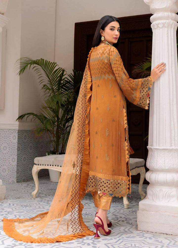 Belle Robe by Emaan Adeel Embroidered Chiffon Suits Unstitched 3 Piece EA22-BR3 308 - Luxury Collection