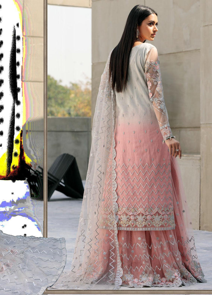 Belle Robe by Emaan Adeel Embroidered Net Suits Unstitched 3 Piece EA22-BR4 BL-401 - Luxury Collection