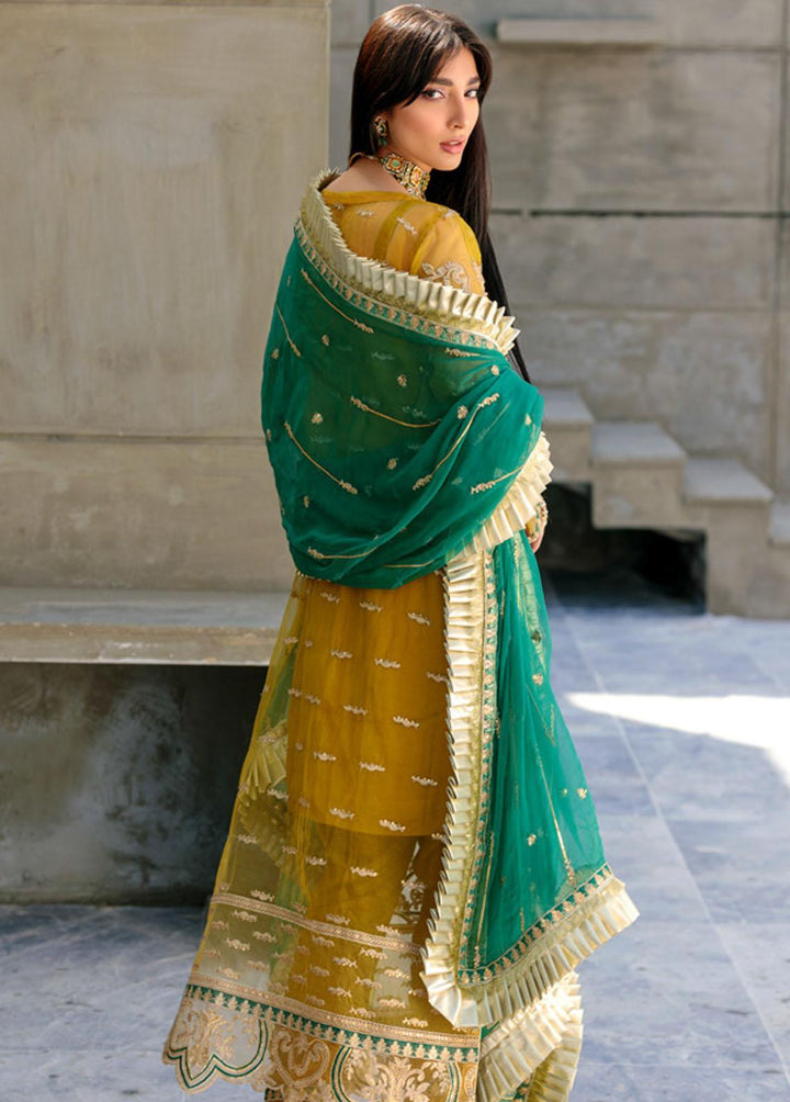 Belle Robe by Emaan Adeel Embroidered Organza Suits Unstitched 3 Piece EA22-BR4 BL-403 - Luxury Collection