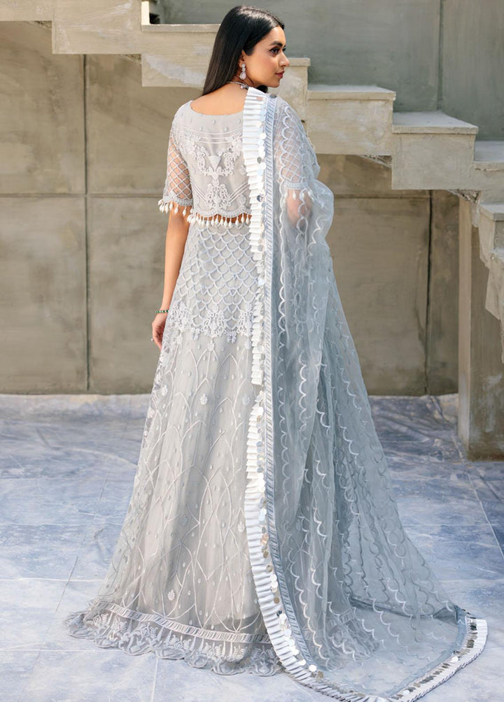 Belle Robe by Emaan Adeel Embroidered Net Suits Unstitched 3 Piece EA22-BR4 BL-405 - Luxury Collection