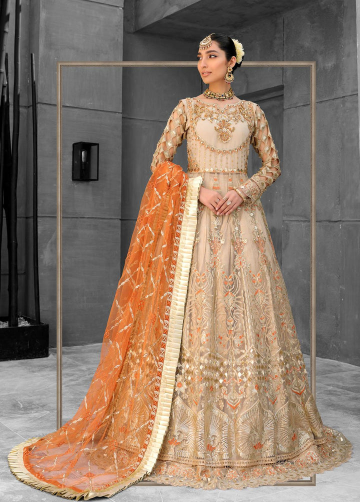 Belle Robe by Emaan Adeel Embroidered Net Suits Unstitched 3 Piece EA22-BR4 BL-406 - Luxury Collection