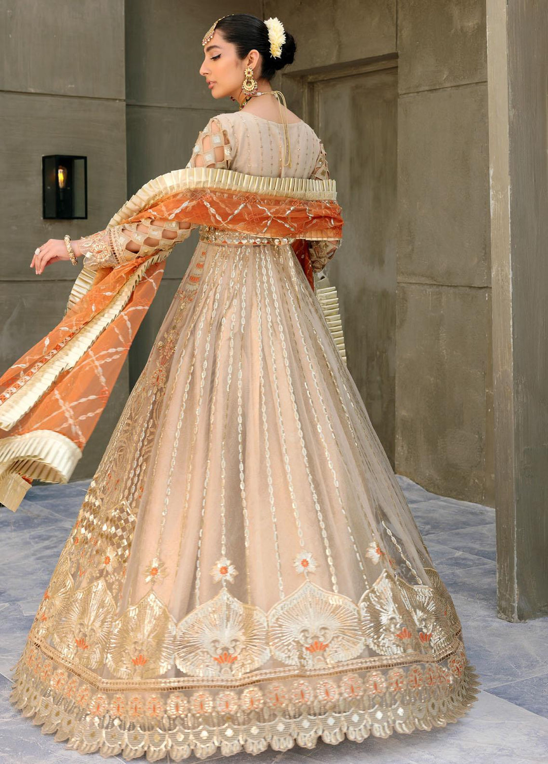 Belle Robe by Emaan Adeel Embroidered Net Suits Unstitched 3 Piece EA22-BR4 BL-406 - Luxury Collection