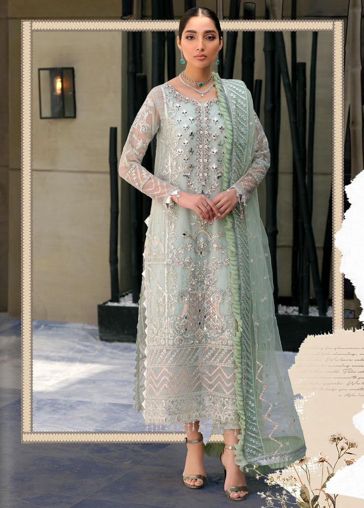Belle Robe by Emaan Adeel Embroidered Organza Suits Unstitched 3 Piece EA22-BR4 BL-410 - Luxury Collection