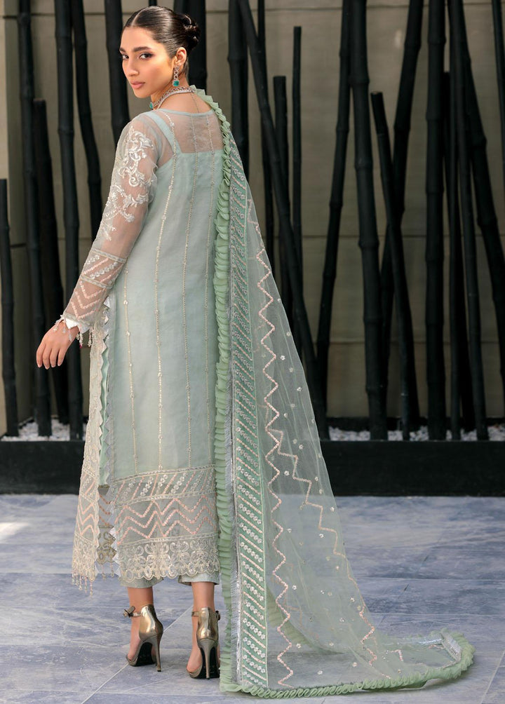Belle Robe by Emaan Adeel Embroidered Organza Suits Unstitched 3 Piece EA22-BR4 BL-410 - Luxury Collection
