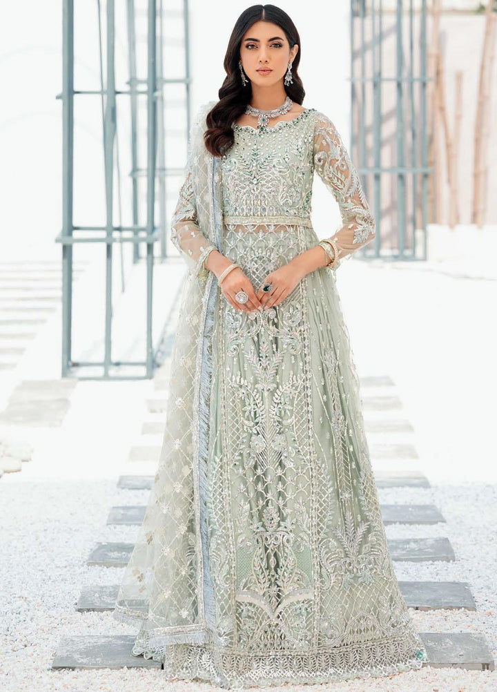 Belle Robe by Emaan Adeel Embroidered Net Suits Unstitched 3 Piece EA22BR-5 BL-501 - Luxury Collection