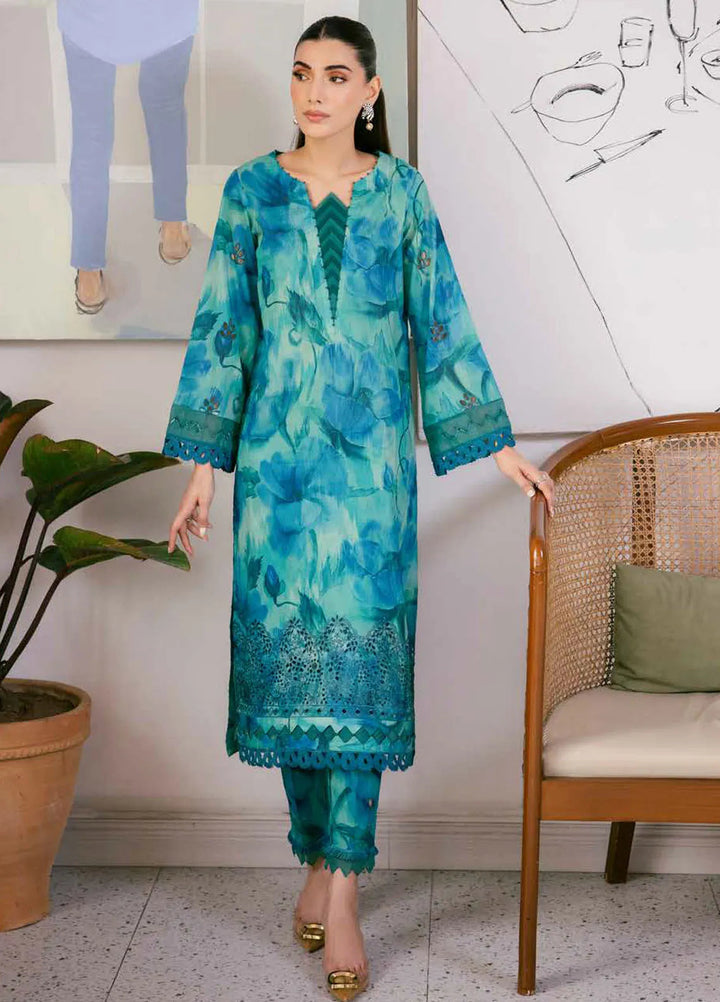 Bellerina by Nureh Chikankari Lawn Suits Unstitched 2 Piece NU25BE NU2-148 - Summer Collection