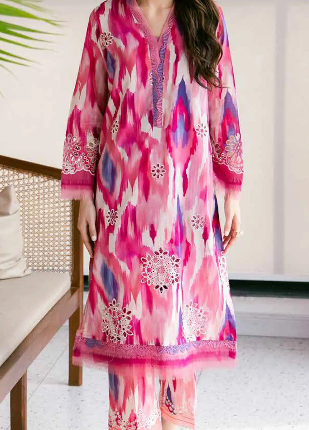 Bellerina by Nureh Chikankari Lawn Suits Unstitched 2 Piece NU25BE NU2-154 - Summer Collection