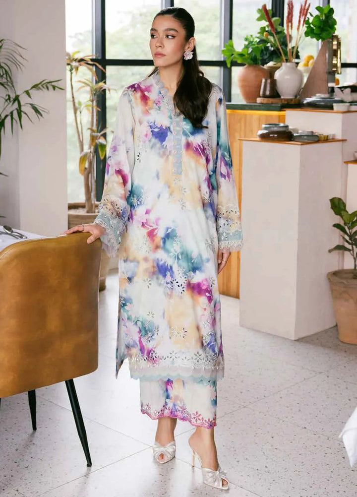 Bellerina by Nureh Chikankari Lawn Suits Unstitched 2 Piece NU25BE NU2-157 - Summer Collection