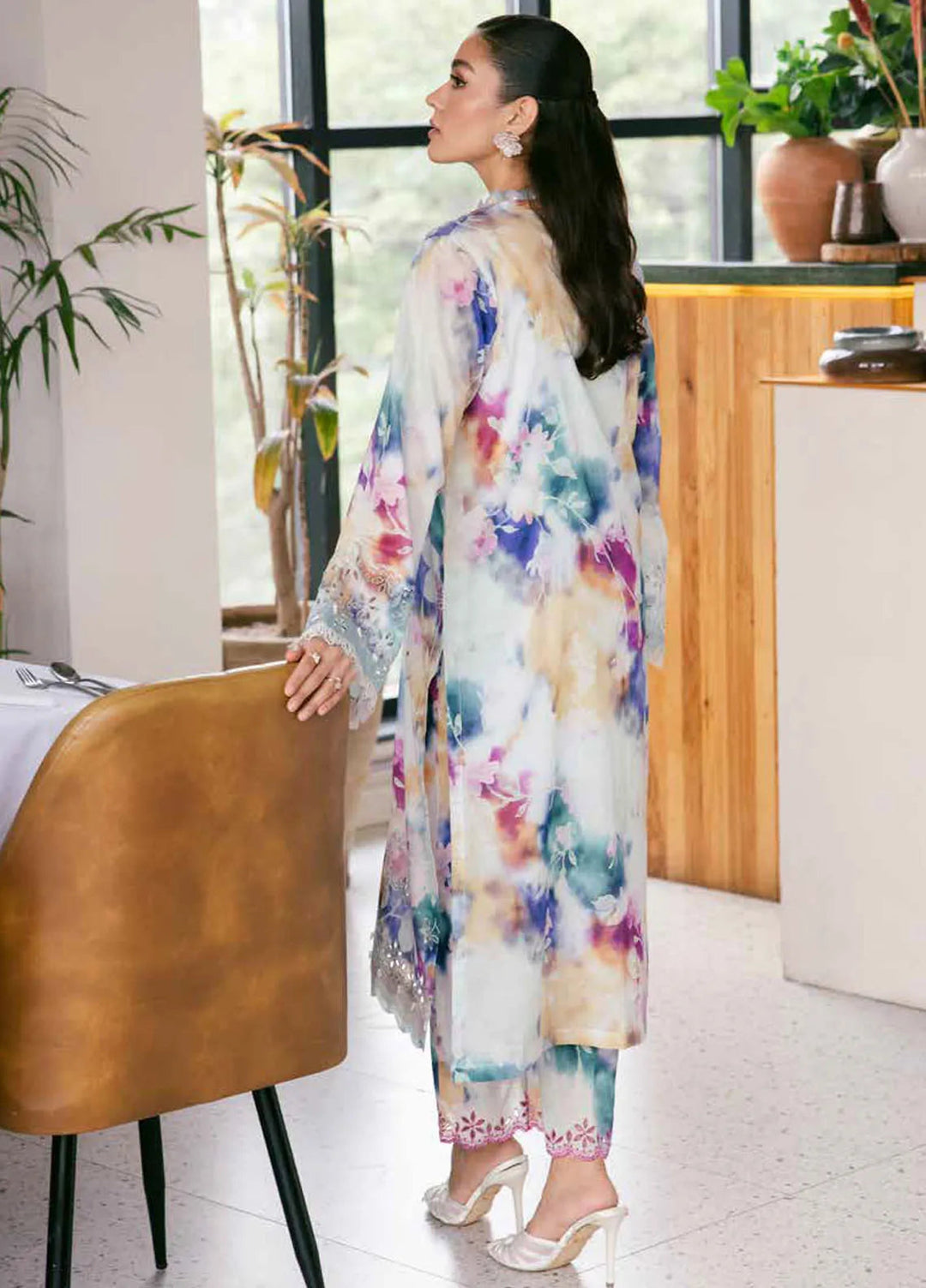 Bellerina by Nureh Chikankari Lawn Suits Unstitched 2 Piece NU25BE NU2-157 - Summer Collection